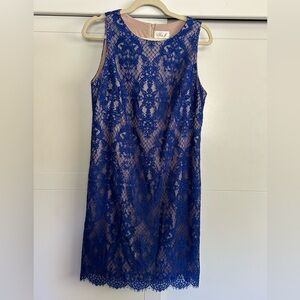Blue lace dress, size large